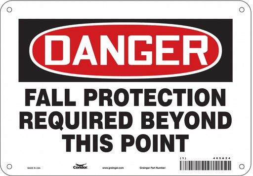 J7712 Safety Sign 7 in x 10 in Aluminum