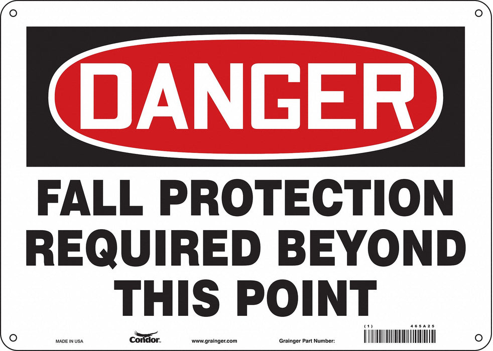 J7712 Safety Sign 10 inx14 in Aluminum