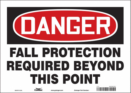 J7712 Safety Sign 10 inx14 in Vinyl