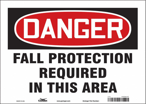 Safety Sign 10 in x 14 in Vinyl