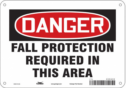 Safety Sign 7 in x 10 in Aluminum