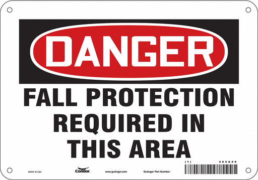 Safety Sign 7 inx10 in Polyethylene