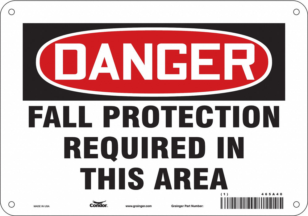 Safety Sign 7 inx10 in Polyethylene