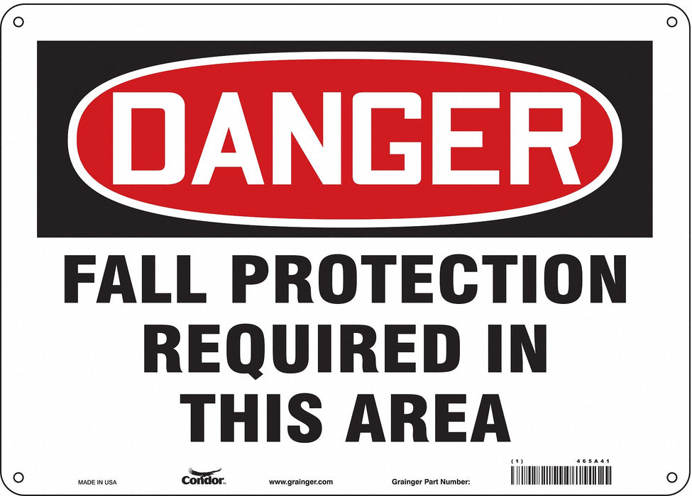 Safety Sign 10 inx14 in Polyethylene