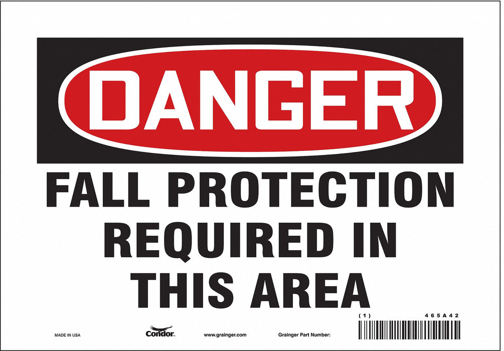 Safety Sign 7 inx10 in Vinyl