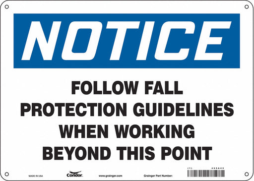 Safety Sign 10 inx14 in Polyethylene