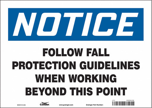 Safety Sign 10 in x 14 in Vinyl