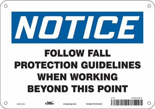 Safety Sign 7 in x 10 in Aluminum