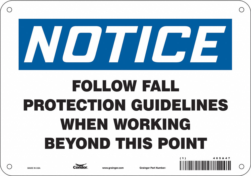 Safety Sign 7 in x 10 in Aluminum