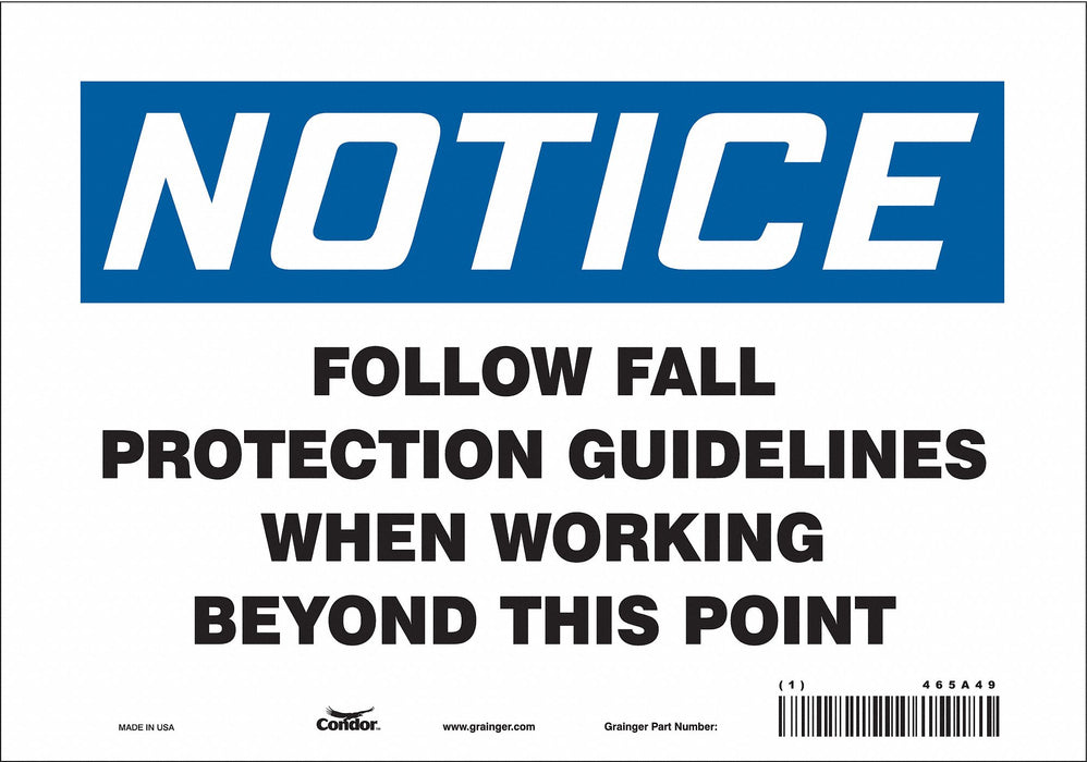 Safety Sign 7 inx10 in Vinyl