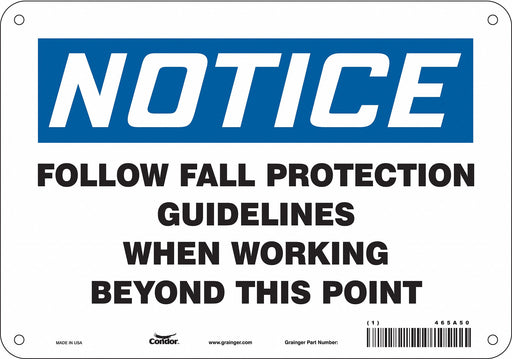 Safety Sign 7 in x 10 in Aluminum
