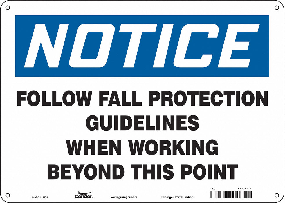 Safety Sign 10 inx14 in Aluminum