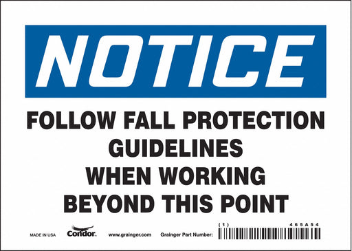 Safety Sign 5 inx7 in Vinyl