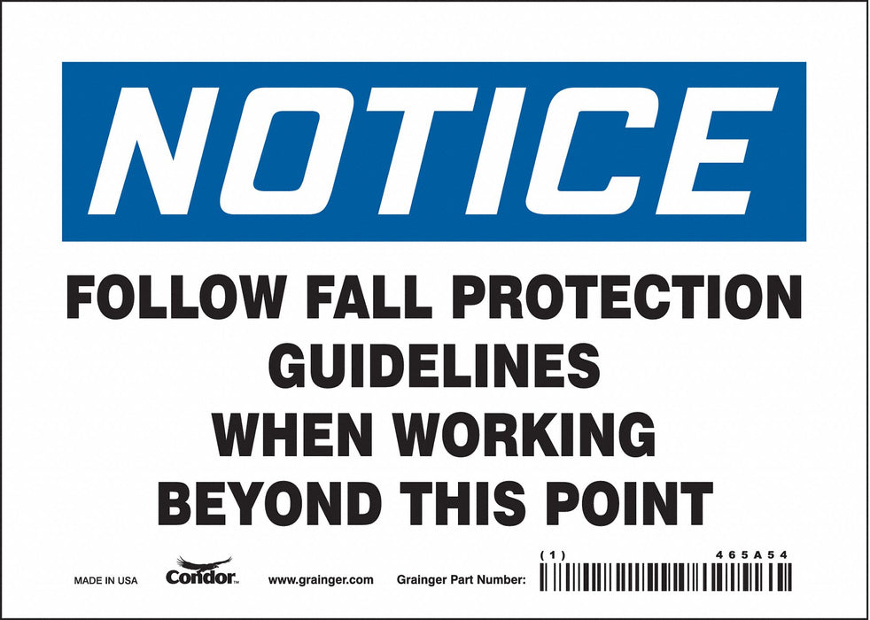 Safety Sign 5 inx7 in Vinyl