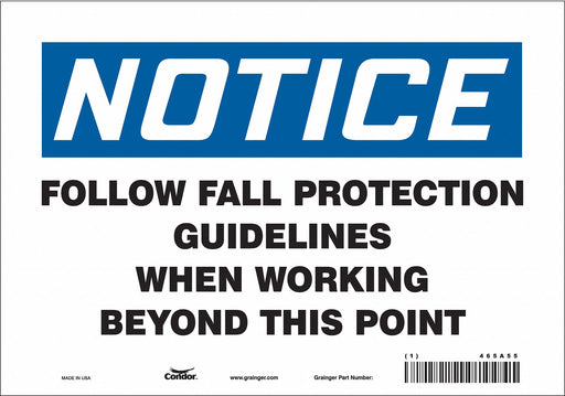 Safety Sign 7 in x 10 in Vinyl