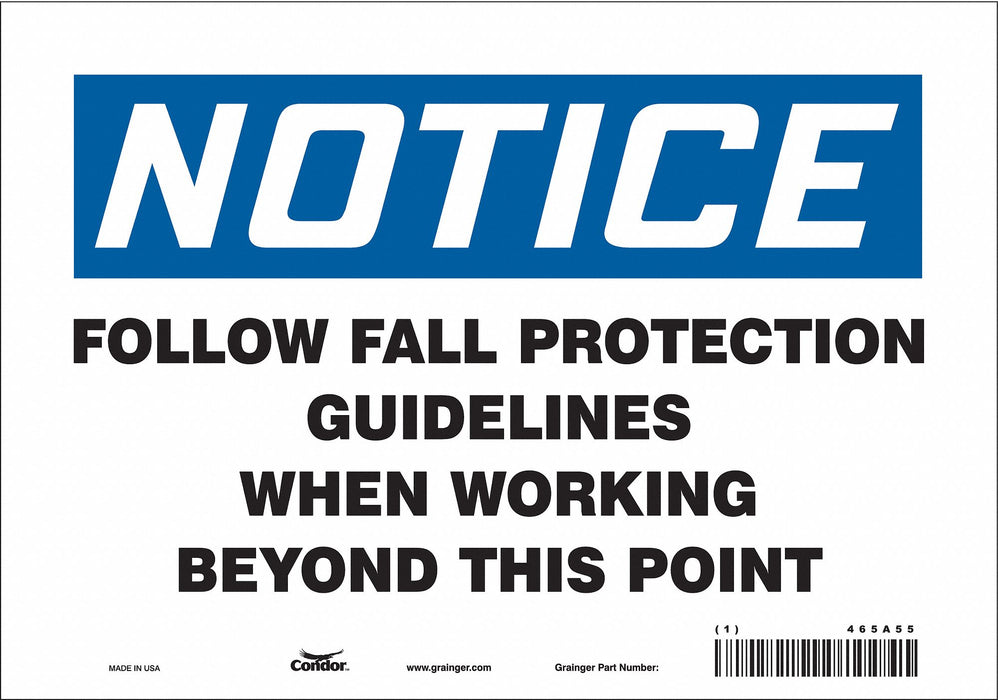Safety Sign 7 in x 10 in Vinyl