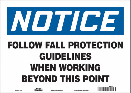 Safety Sign 10 in x 14 in Vinyl