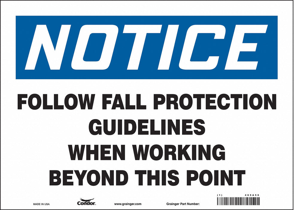 Safety Sign 10 in x 14 in Vinyl