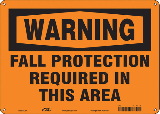 Safety Sign 10 inx14 in Polyethylene