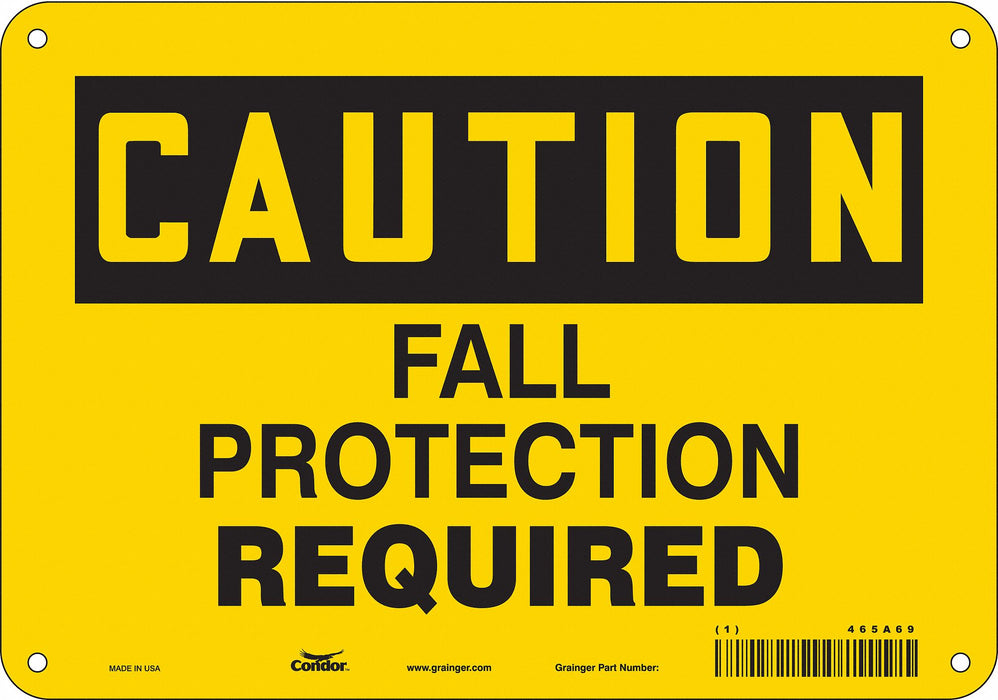 Safety Sign 7 inx10 in Polyethylene