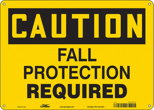 Safety Sign 10 in x 14 in Polyethylene