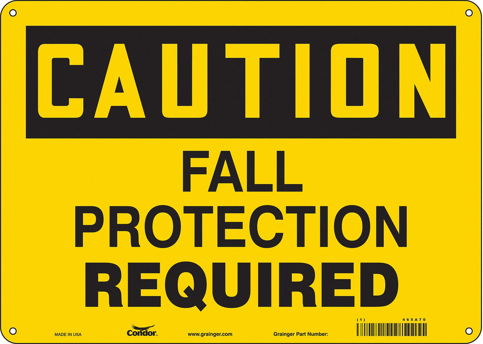 Safety Sign 10 in x 14 in Polyethylene