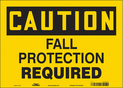 Safety Sign 10 inx14 in Vinyl