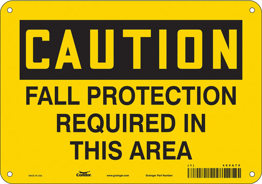 Safety Sign 7 in x 10 in Aluminum