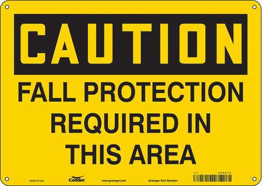Safety Sign 10 in x 14 in Aluminum