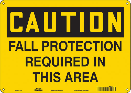 Safety Sign 10 in x 14 in Polyethylene