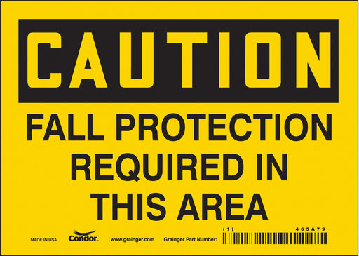 Safety Sign 5 in x 7 in Vinyl