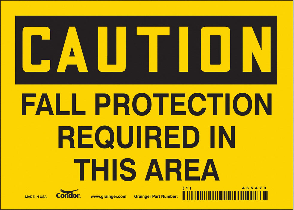 Safety Sign 5 in x 7 in Vinyl