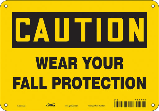 Safety Sign 7 in x 10 in Aluminum