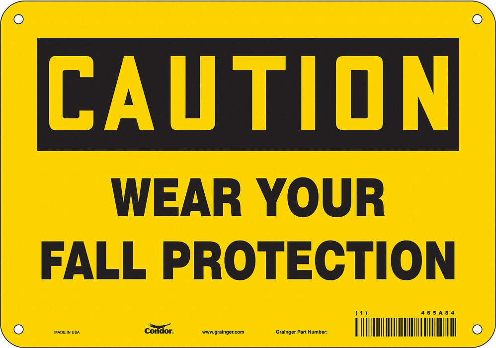 Safety Sign 7 in x 10 in Polyethylene