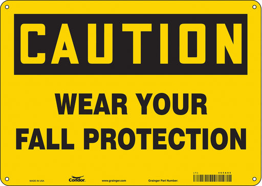 Safety Sign 10 in x 14 in Polyethylene