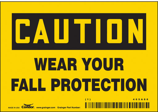 Safety Sign 3.5in x 5in Vinyl