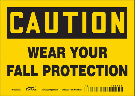 Safety Sign 5 in x 7 in Vinyl