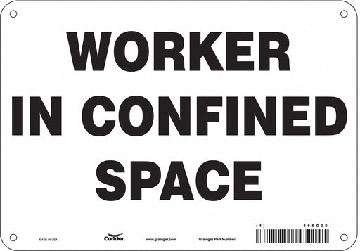 Safety Sign 7 inx10 in Polyethylene