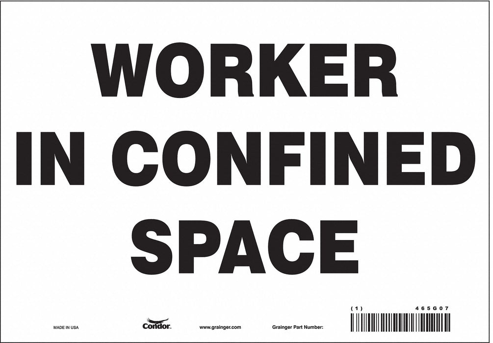 Safety Sign 7 in x 10 in Vinyl