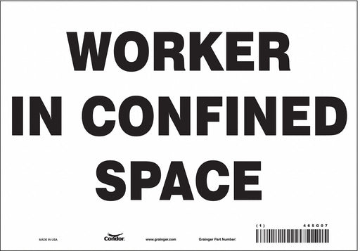 Safety Sign 7 in x 10 in Vinyl