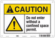 Safety Sign 7 in x 10 in Aluminum
