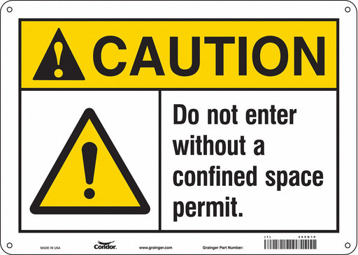 Safety Sign 10 inx14 in Aluminum