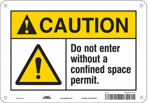 Safety Sign 7 in x 10 in Polyethylene