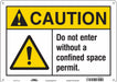 Safety Sign 10 in x 14 in Polyethylene