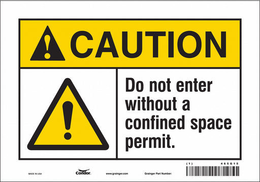 Safety Sign 7 inx10 in Vinyl