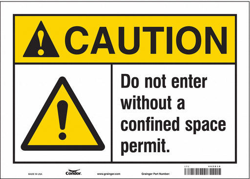 Safety Sign 10 in x 14 in Vinyl