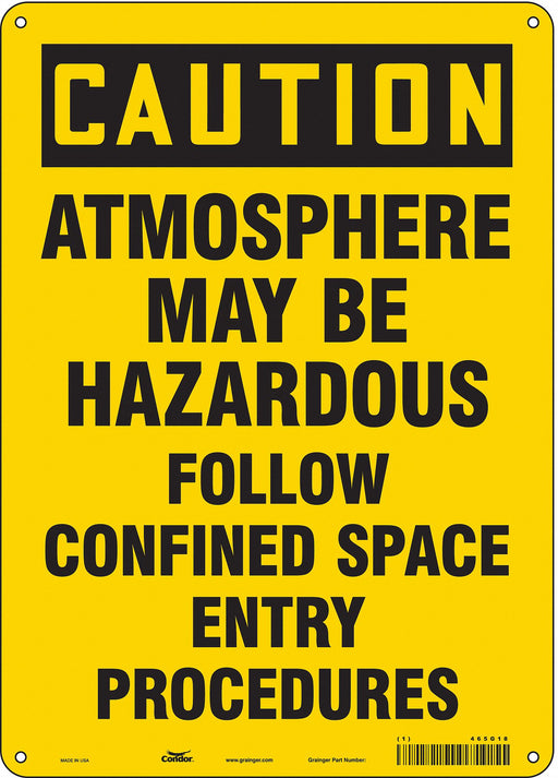 Safety Sign 14 in x 10 in Aluminum