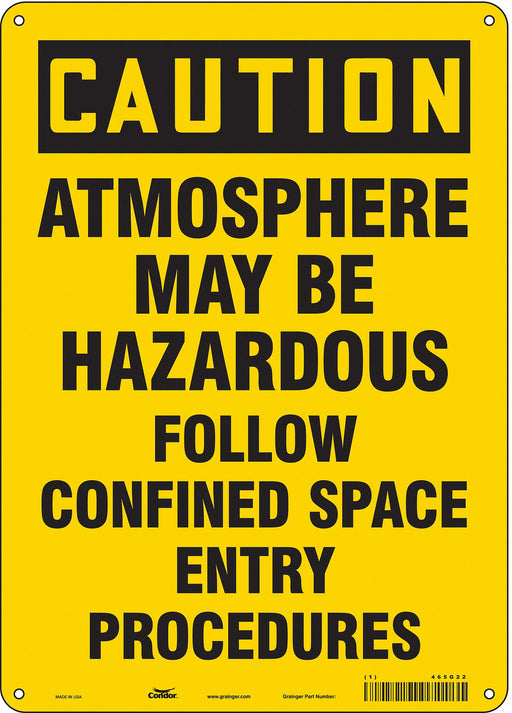 Safety Sign 14 in x 10 in Polyethylene