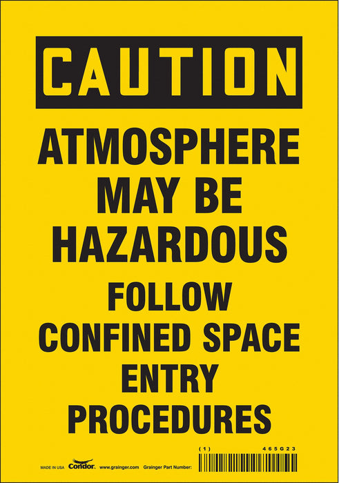Safety Sign 10 inx7 in Vinyl