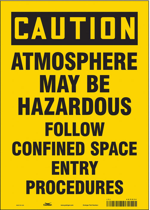 Safety Sign 14 in x 10 in Vinyl